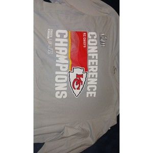 Chiefs Long Sleeve Shirt Super Bowl Conference Champs Grey 2023